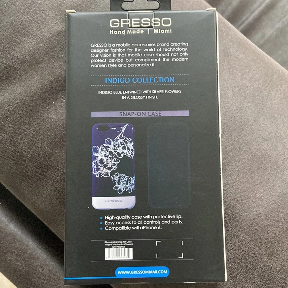 NIB Gresso Indigo Collection IPhone 6 Case